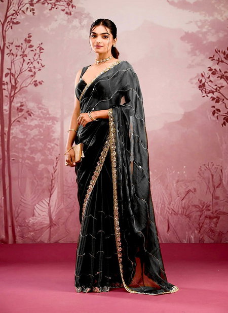 Sc 1313 Premium Berberry With Heavy Embroidery Work Saree Wholesale In India